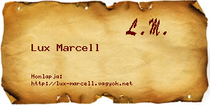 Lux Marcell névjegykártya