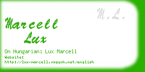 marcell lux business card